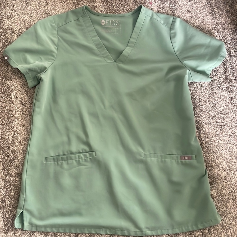 Figs Light Green Scrub Set